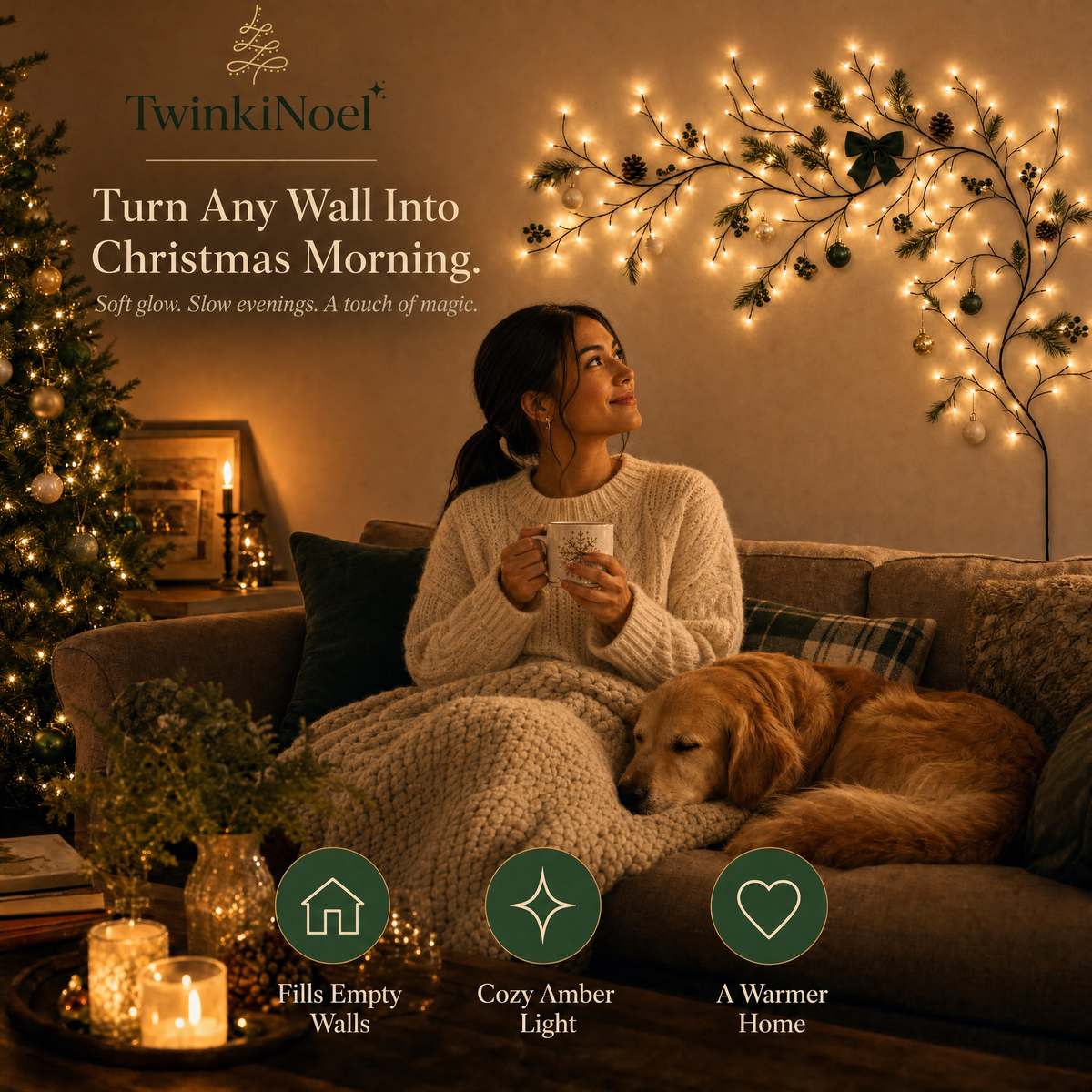 TwinkiNoel Glow Branch™ — Flexible Willow Light Branch