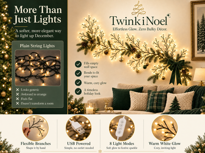 TwinkiNoel Glow Branch™ — Flexible Willow Light Branch